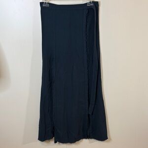 Blanca Line Midnight Navy Maxi Skirt Slit Panels & Side Tie Detail